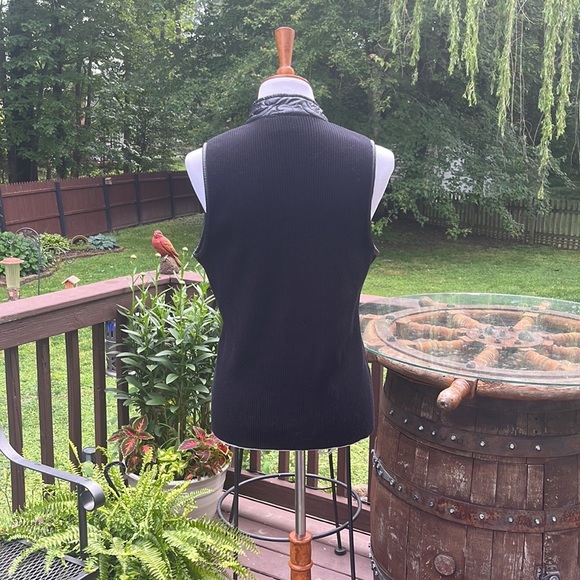 CHICO'S Collections Black Zip Front Vest Size 1 - Picture 5 of 8